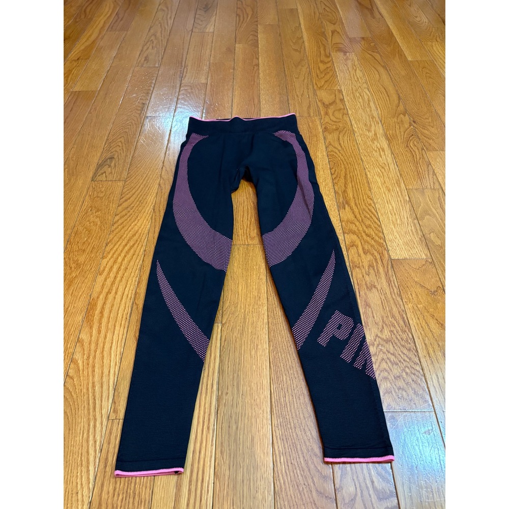 PINK ACTIVE Black Pink Seamless High Waist‎ full Leggings Size small